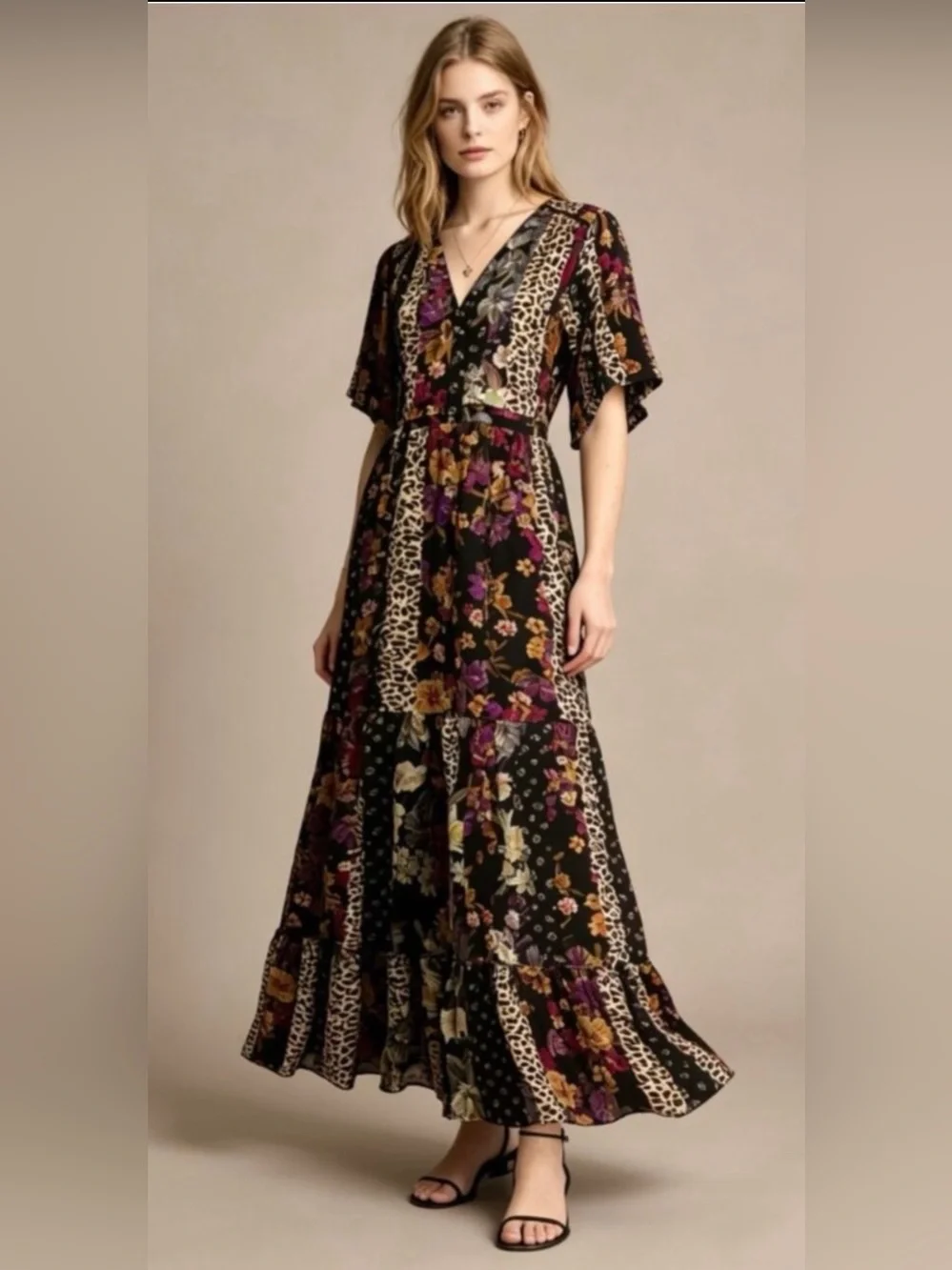 Johnny Was Patchwork Maxi Dress - Picture 12 of 13
